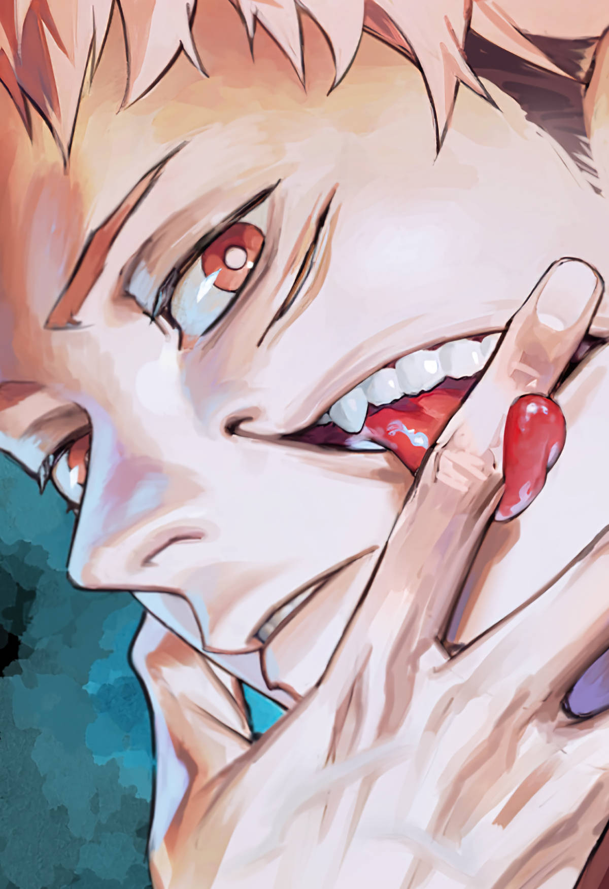 Yuji Side Angle Extra Mouth Jujutsu Kaisen Phone Wallpaper