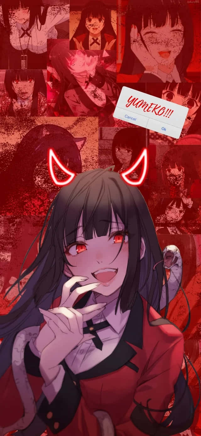 Yumeko Jabami Devilish Grin Wallpaper