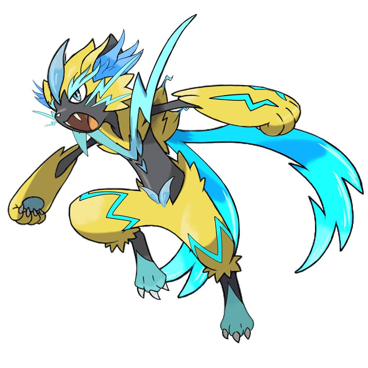 Zeraora Blue Tails Wallpaper