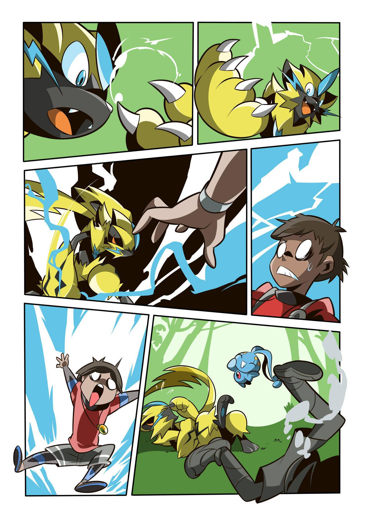 Zeraora Manaphy Comic Wallpaper