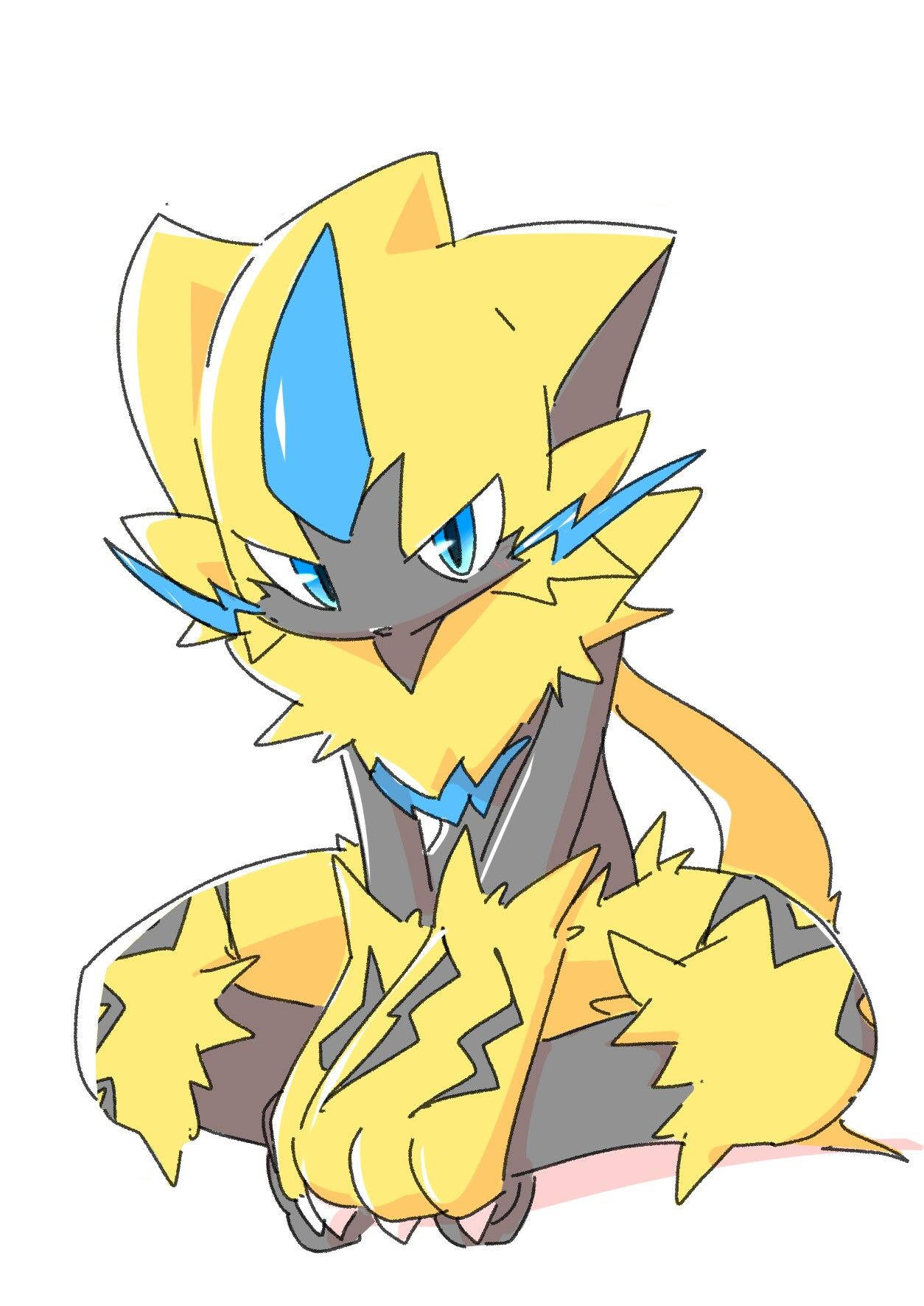 Zeraora Sitting Looking Sad Wallpaper