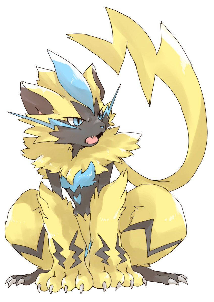 Zeraora Sitting On Ground Wallpaper