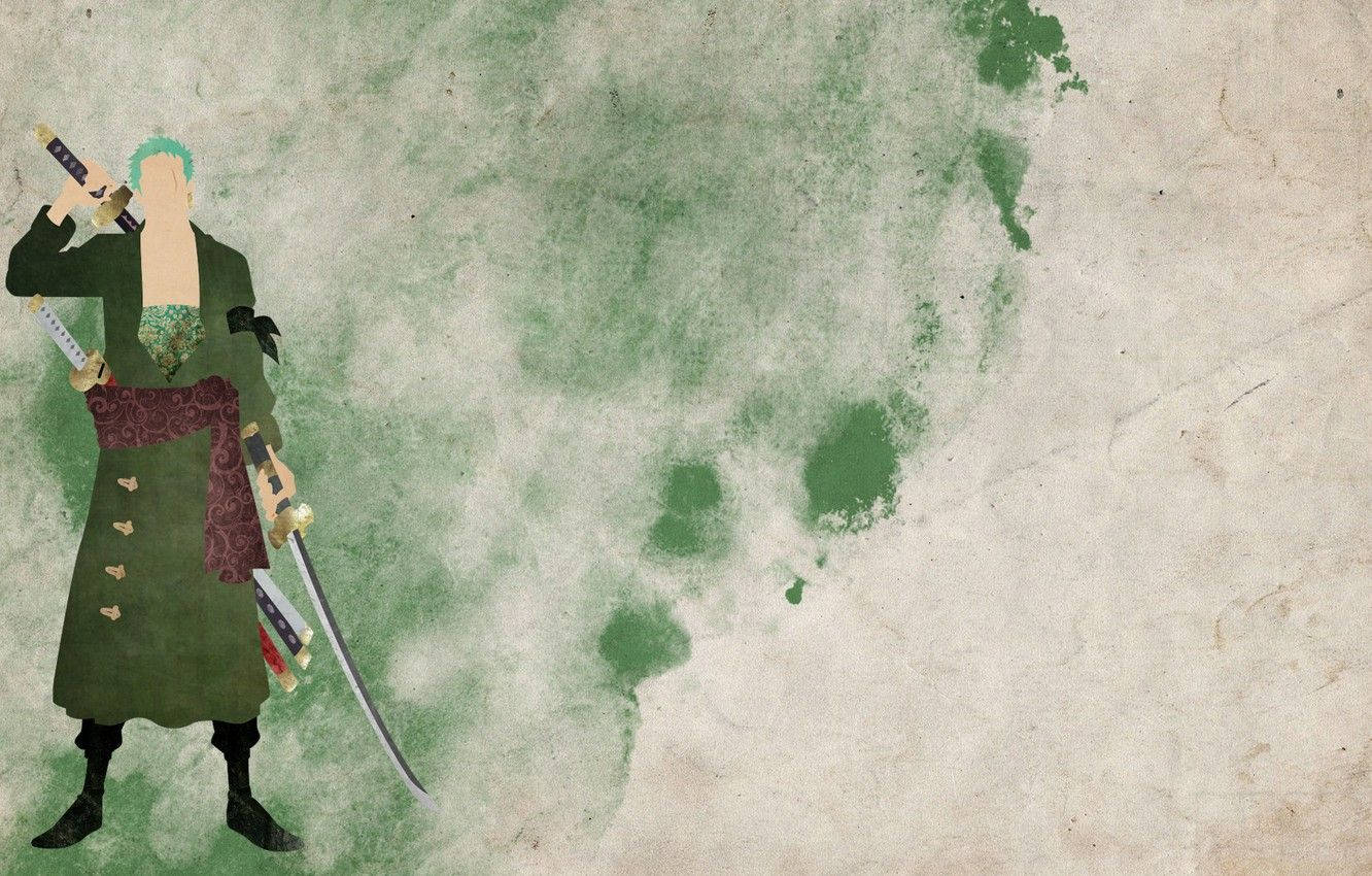 Zoro Hd Minimalist Painting Wallpaper