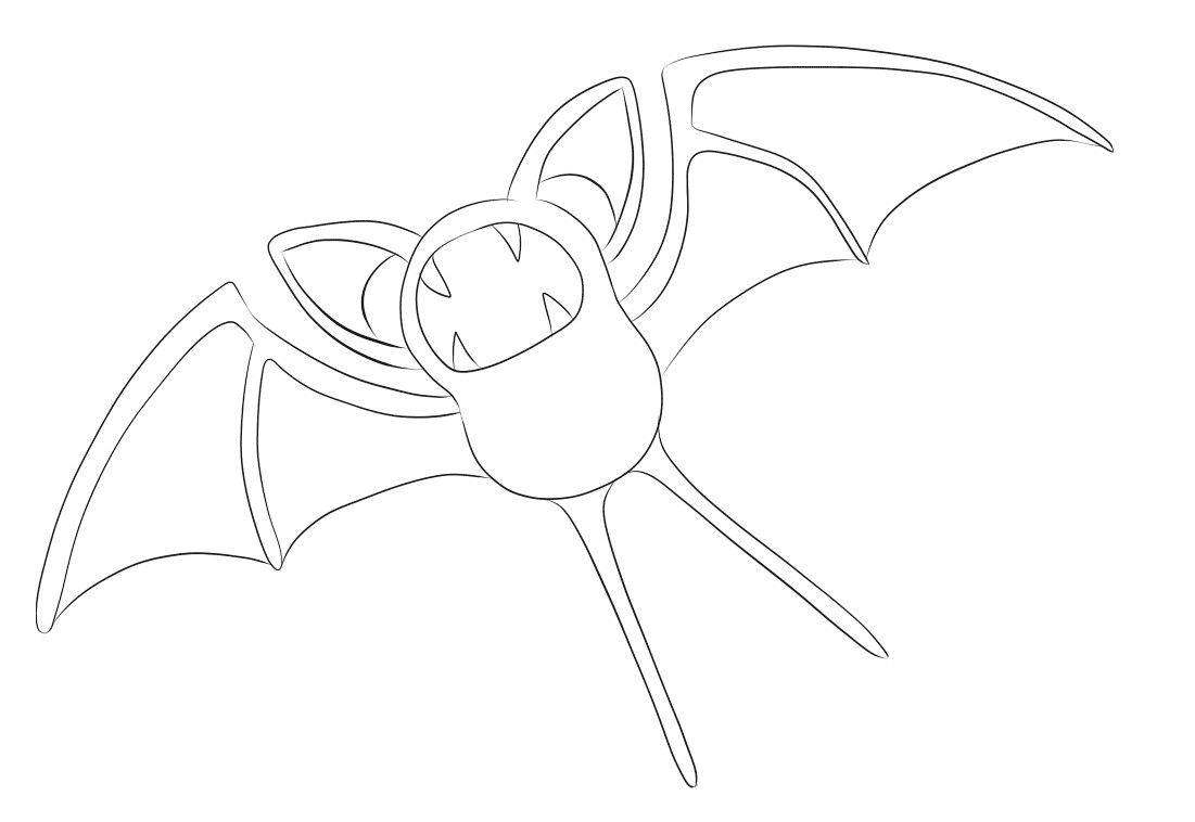 Zubat Outline Wallpaper