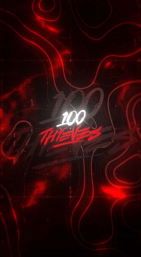 100 Thieves Illuminating Red Wallpaper