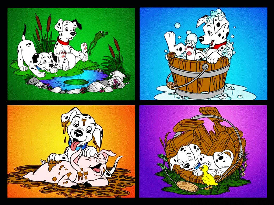 101 Dalmatians Collage Activities Wallpaper