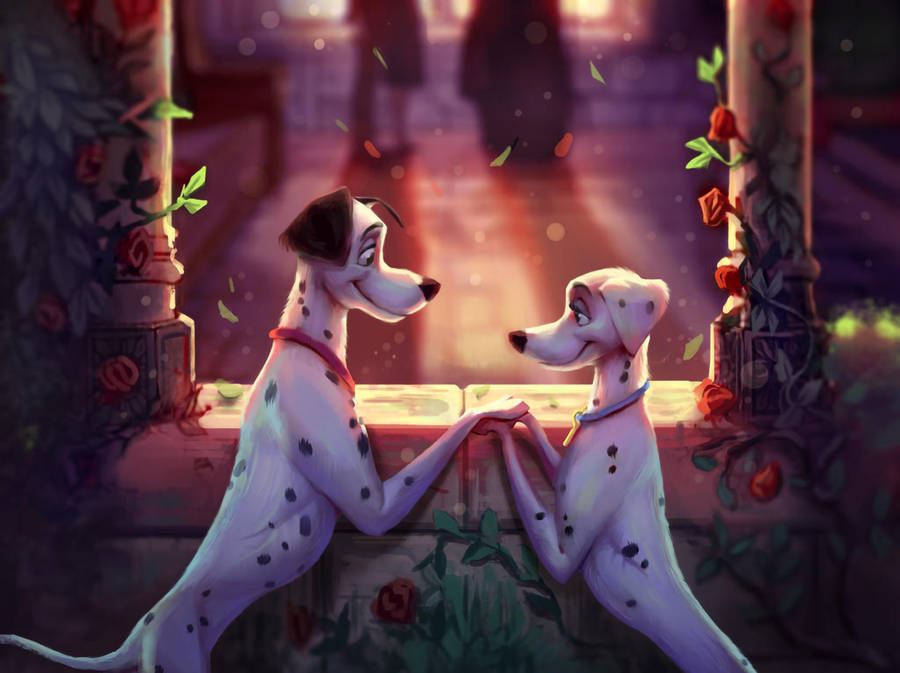 101 Dalmatians Romantic Castle Wallpaper