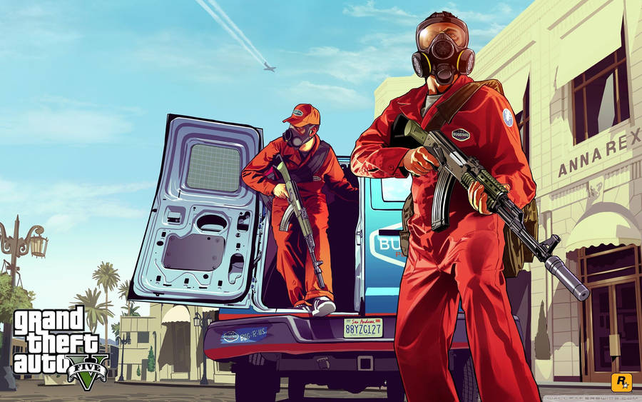 1080p Gta 5 Bank Heist Wallpaper