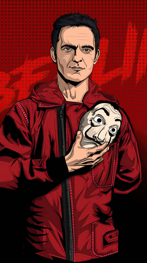 1080x1920 Money Heist Berlin Mask Wallpaper