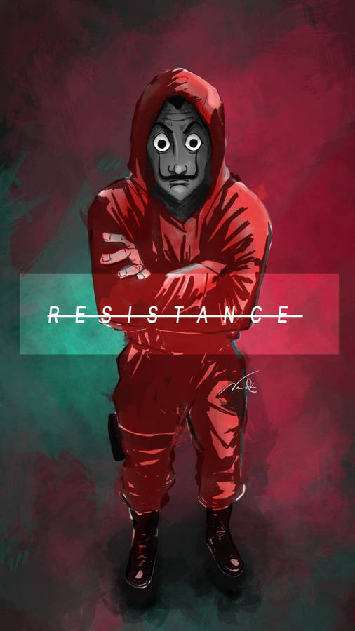 1080x1920 Money Heist Dali Mask Costume Wallpaper