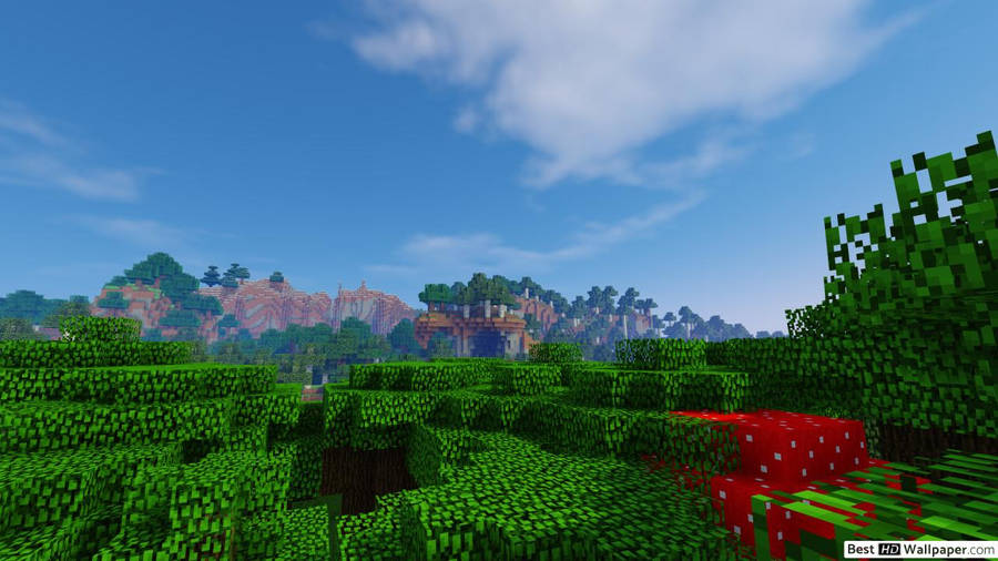 1280x720 Minecraft Field Wallpaper