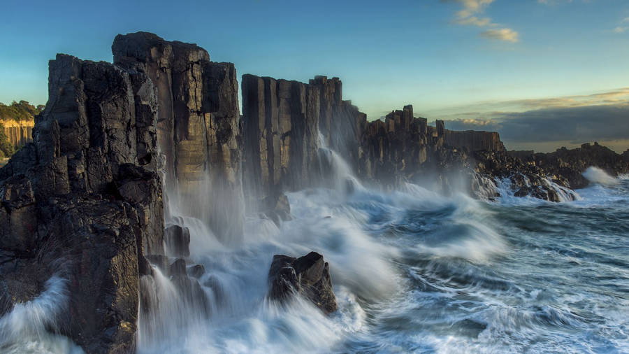 12k Rock Formation And River Wallpaper