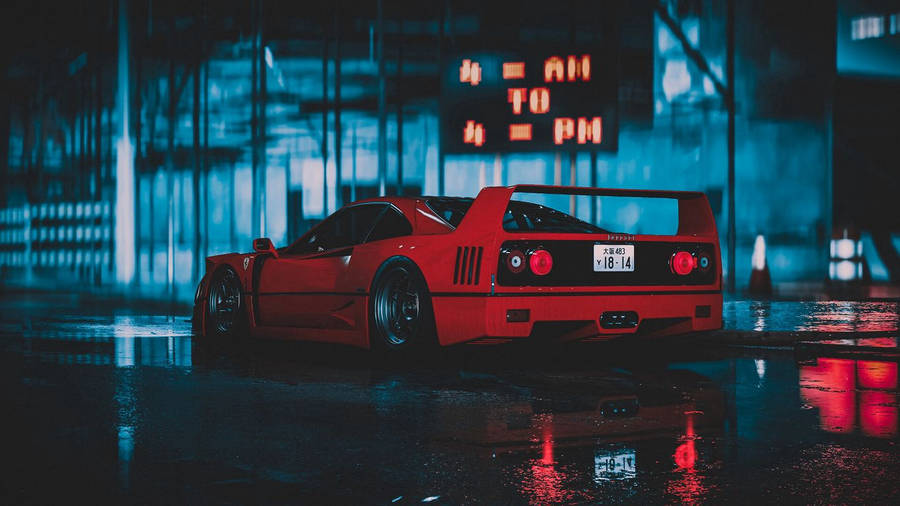 1366x768 Ferrari Hd Red F40 Wallpaper