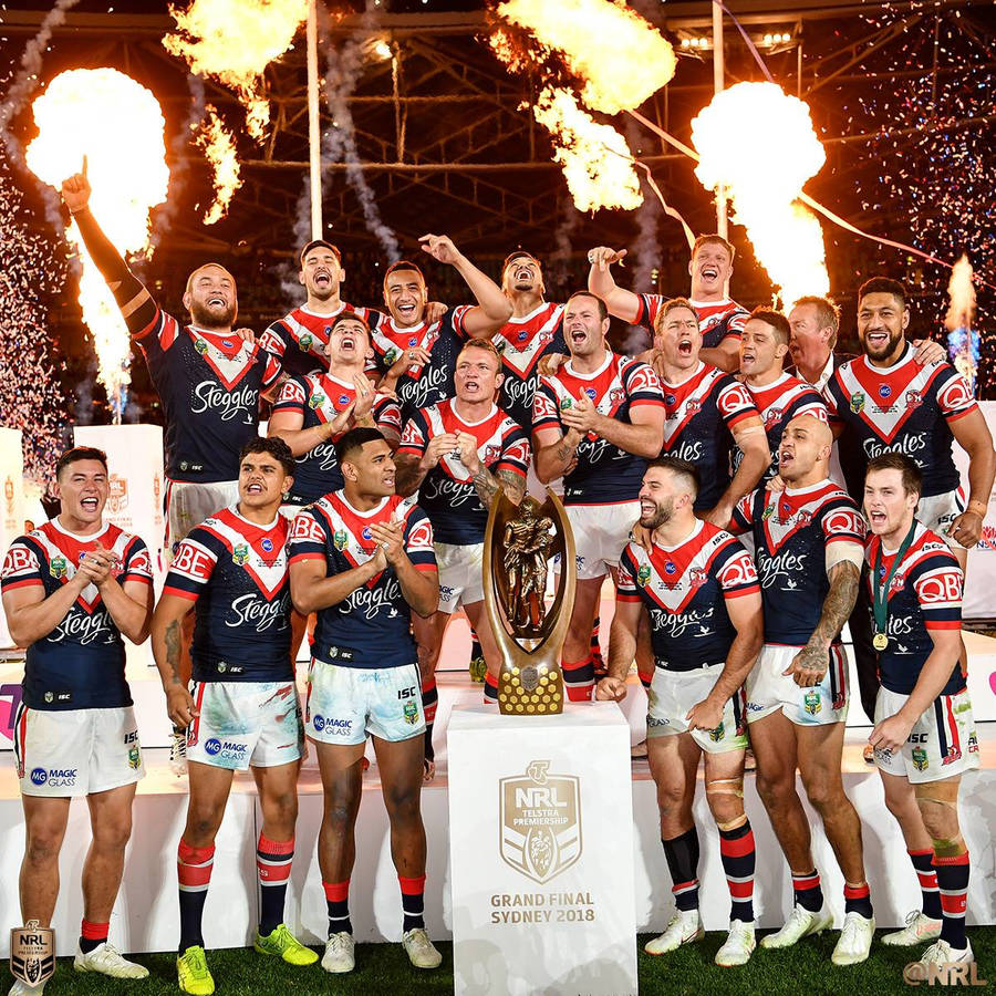 14th Title Sydney Roosters Nrl Wallpaper