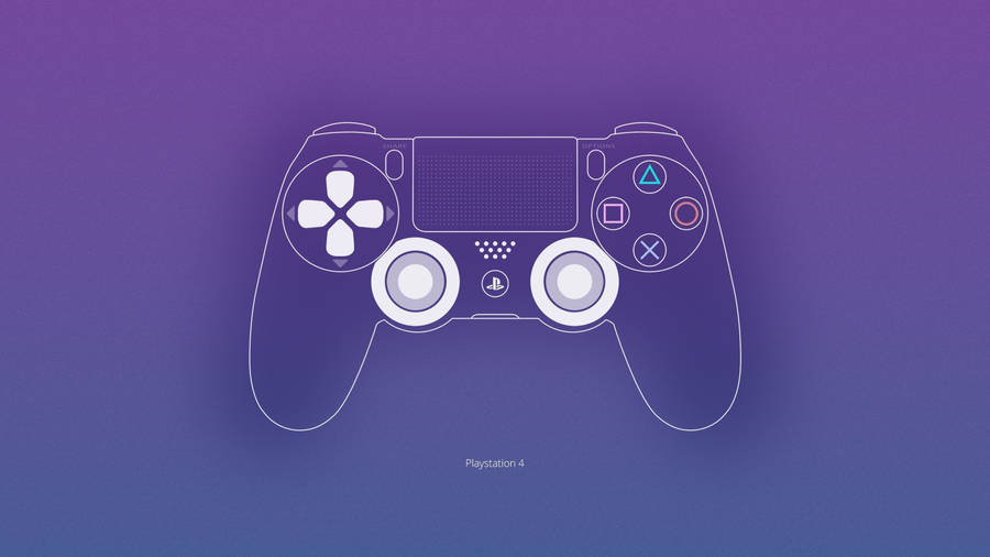 1920 X 1080 Gaming Purple Ps4 Controller Wallpaper