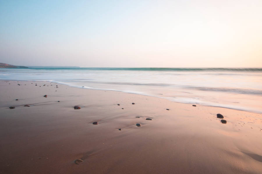 1920x1080 Hd Beach Desktop Sandy Rocks Wallpaper