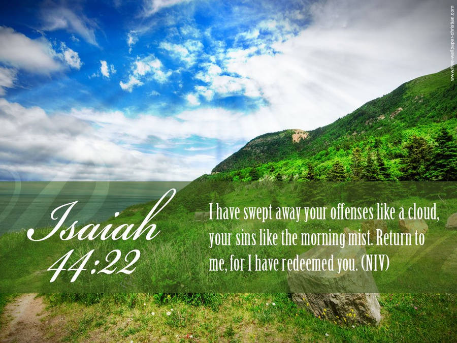 1920x1080 Hd Biblical Isaiah 44:22 Wallpaper