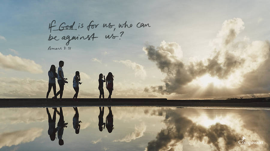 1920x1080 Hd Biblical Romans 8:31 Wallpaper