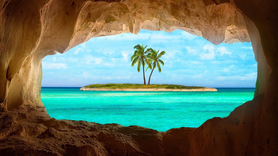 1920x1080 Hd Summer Cave Wallpaper