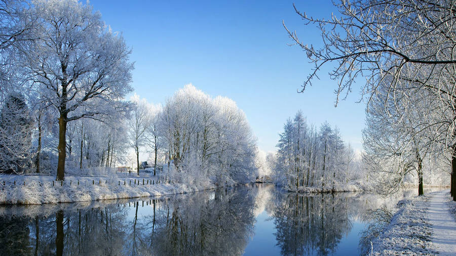 1920x1080 Winter Desktop Serene View Wallpaper