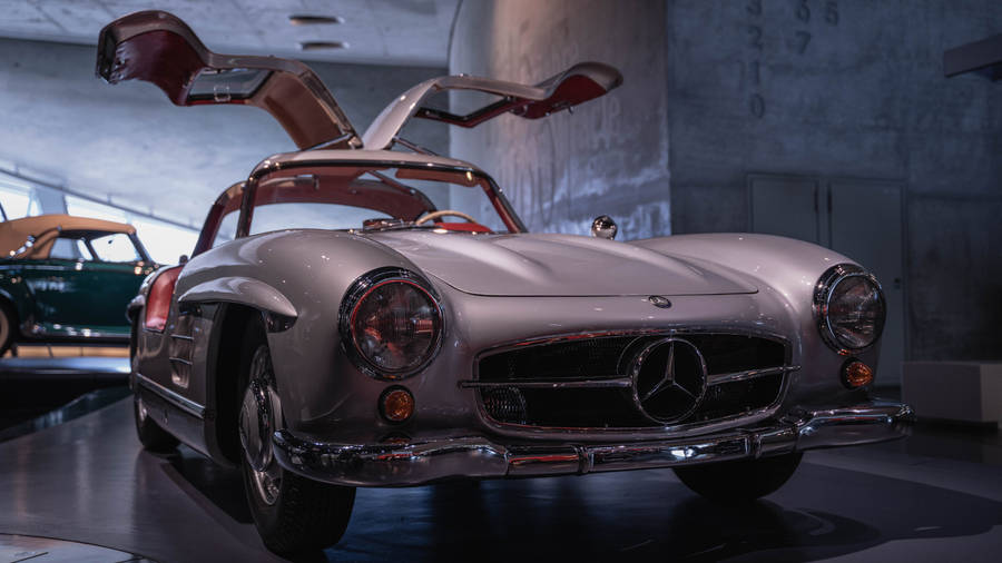 1954 Mercedes Benz 300 Sl Showroom Wallpaper