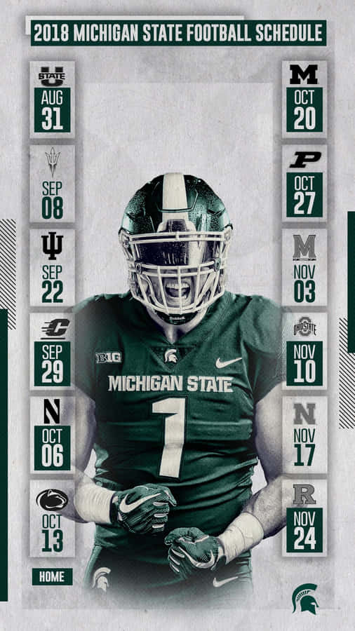 2018 Michigan State Spartans Football Schedule Wallpaper