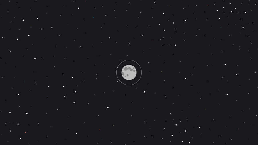 2048x1152 Aesthetic Minimalist Moon And Stars Wallpaper