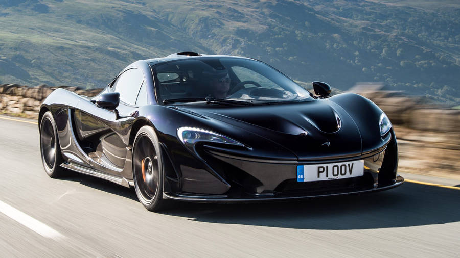 2560x1440 Car Black Mclaren P1 On A Hill Wallpaper