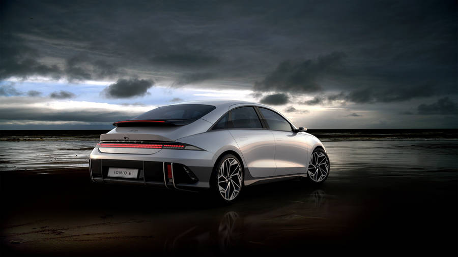 2560x1440 Car White Hyundai Ioniq 6 Wallpaper