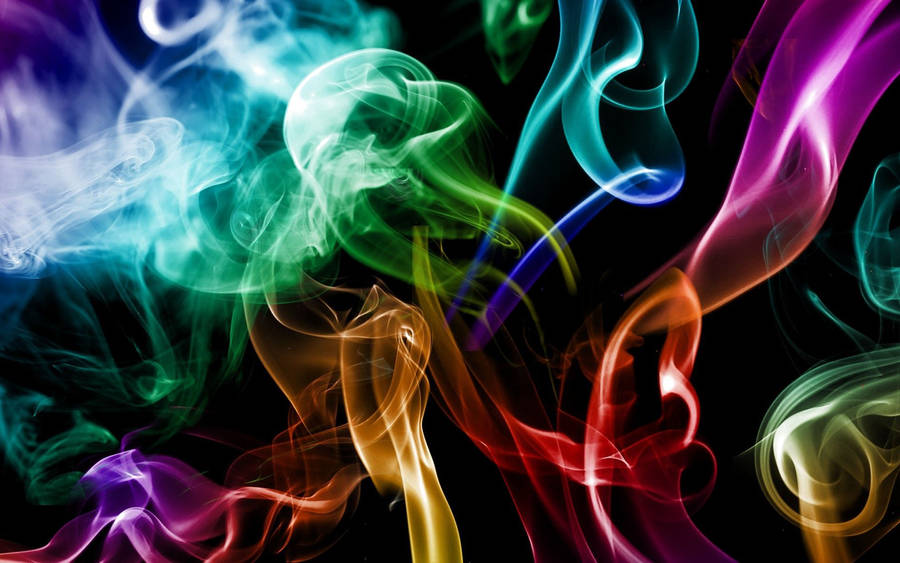 2k Colorful Smoke Patterns Wallpaper