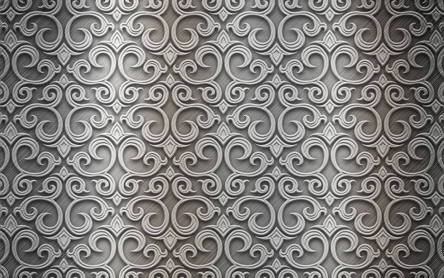 2k Metallic Silver Pattern Wallpaper