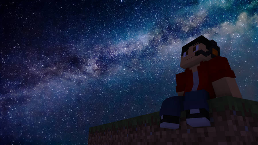 2k Minecraft Stars Wallpaper