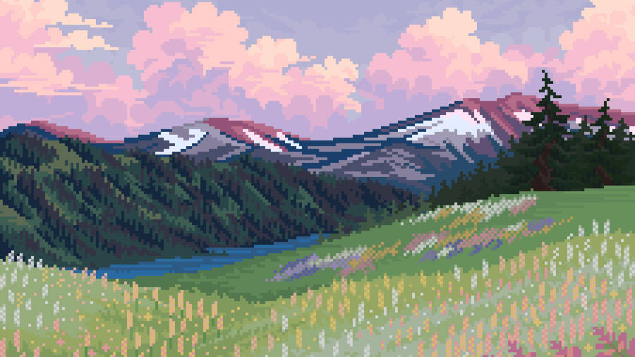 3840x2160 Monitor Pixel Art Wallpaper