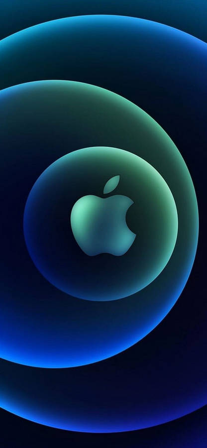 3d Apple Iphone Logo In Bubbles Wallpaper