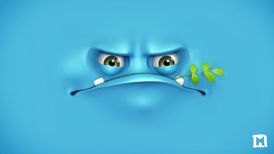 3d Desktop Funny Face Cartoon Character Wallpaper