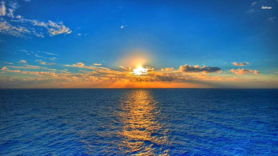 3d Desktop Ocean Sky Sunset Wallpaper