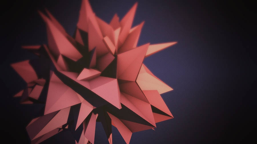 3d Desktop Orange Origami Wallpaper