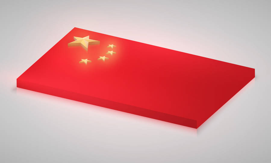 3d Glowing China Flag Wallpaper