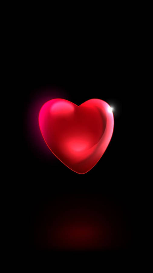 3d Heart Iphone Display Wallpaper