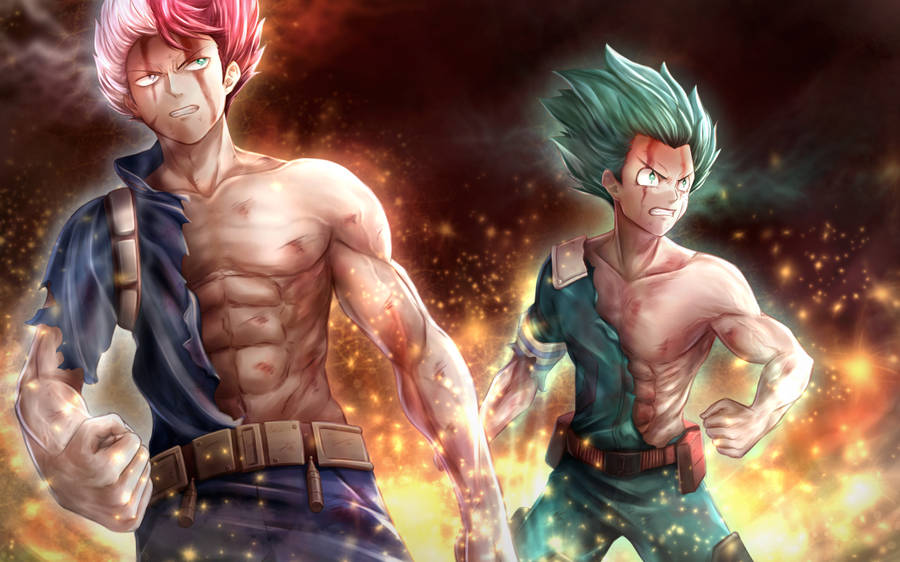 3d Midoriya And Todoroki Aesthetic Wallpaper