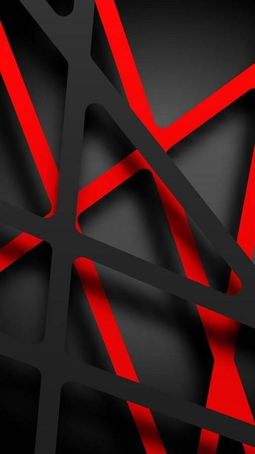 3d Phone Black Red Lines Wallpaper