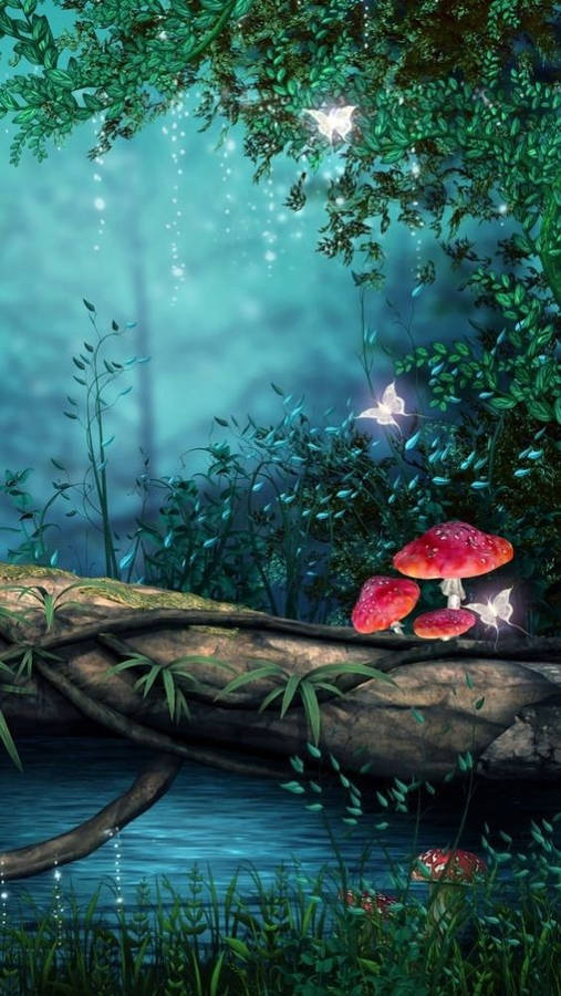 3d Phone Magic Forest Swamp Wallpaper