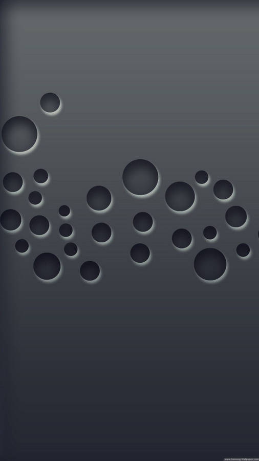 3d Punch Holes Dark Grey Iphone Wallpaper