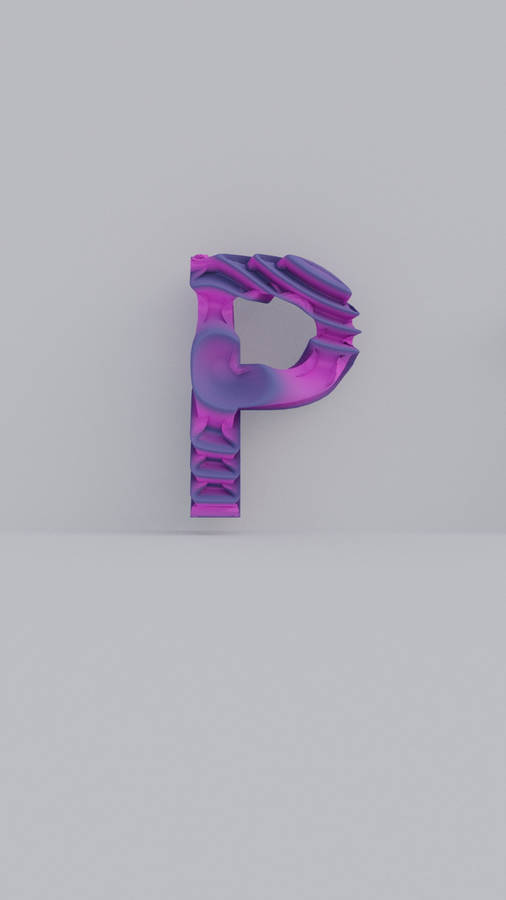 3d Purple P Letter Wallpaper