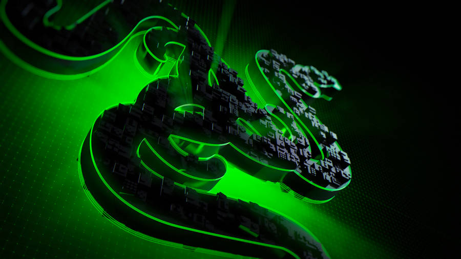 3d Razer Pc Logo Wallpaper