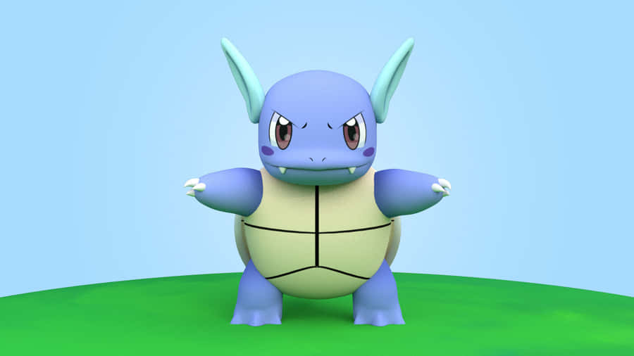 3d Wartortle Front View Wallpaper