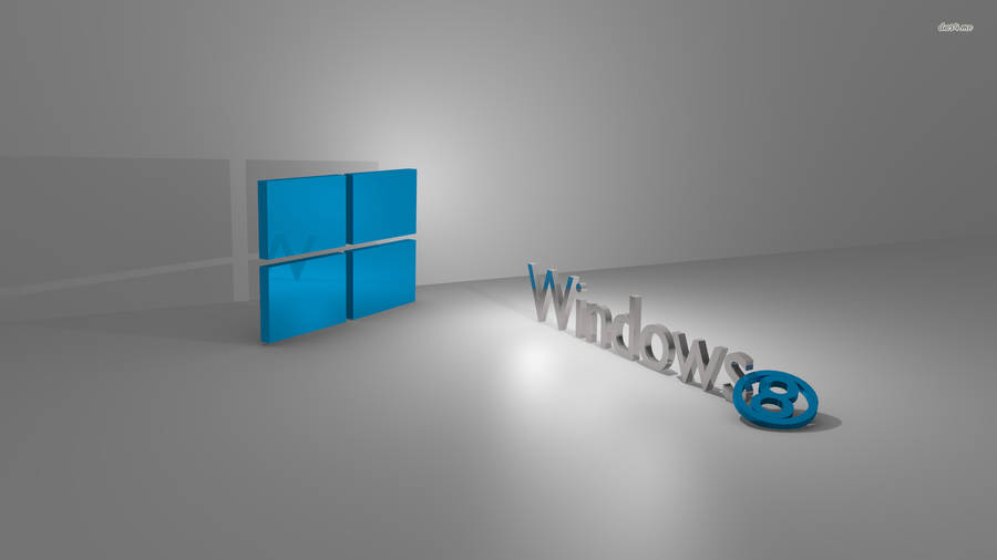 3d Windows 8 Logo And Wordmark Wallpaper