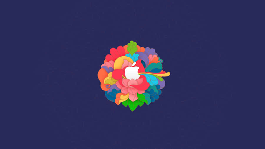 4k Apple With Flowers Wallpaper