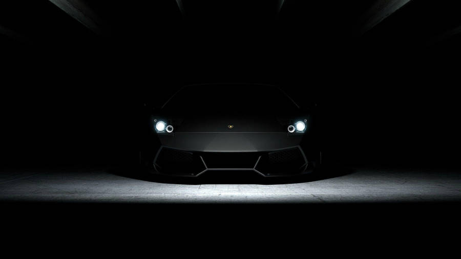 4k Black Car In Darkness Wallpaper