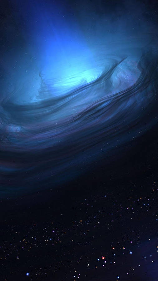 4k Black Hole Blue Gas Clouds Wallpaper